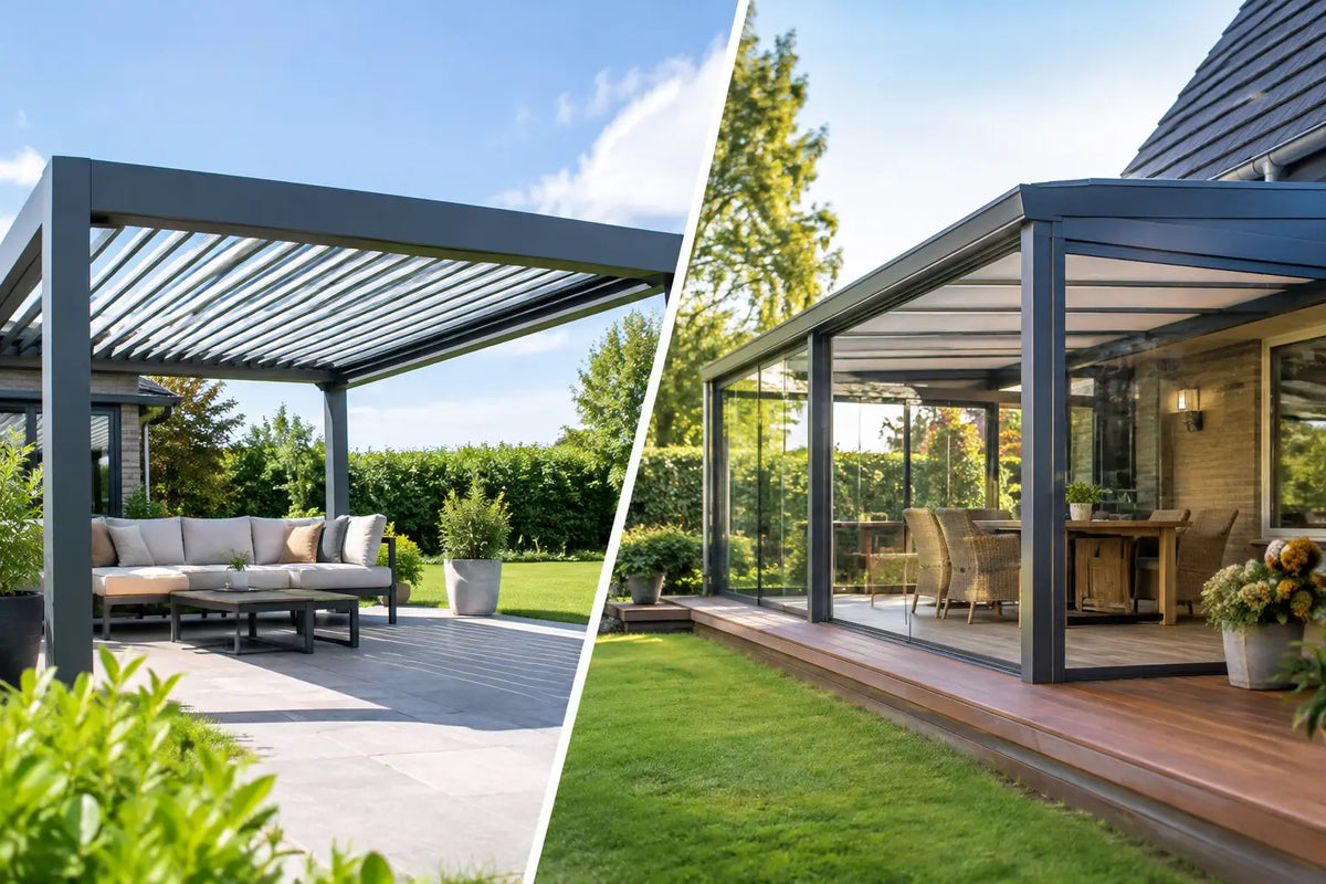 Het verschil tussen een pergola en een veranda