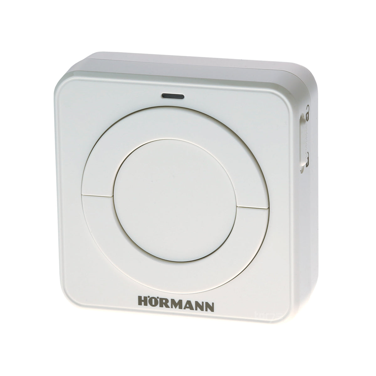 Draadloze Hörmann FIT 2-1 binnendrukknop handzender met BiSecur voor automatische deuren en garagedeuren.