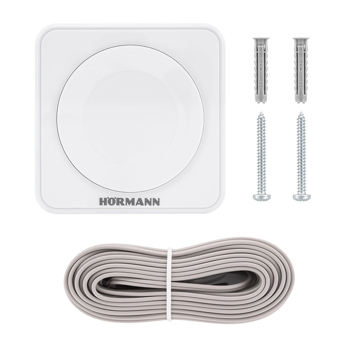 Hörmann handzender binnendrukknop IT 1-1 met bedieningsknoppen en kabel, voor automatische garagedeur bediening