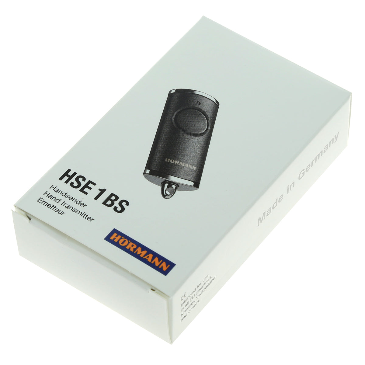 Hörmann HSE 1 handzender met BiSecur, zwart structuur, voor automatische deuropeners en garagedeuren.