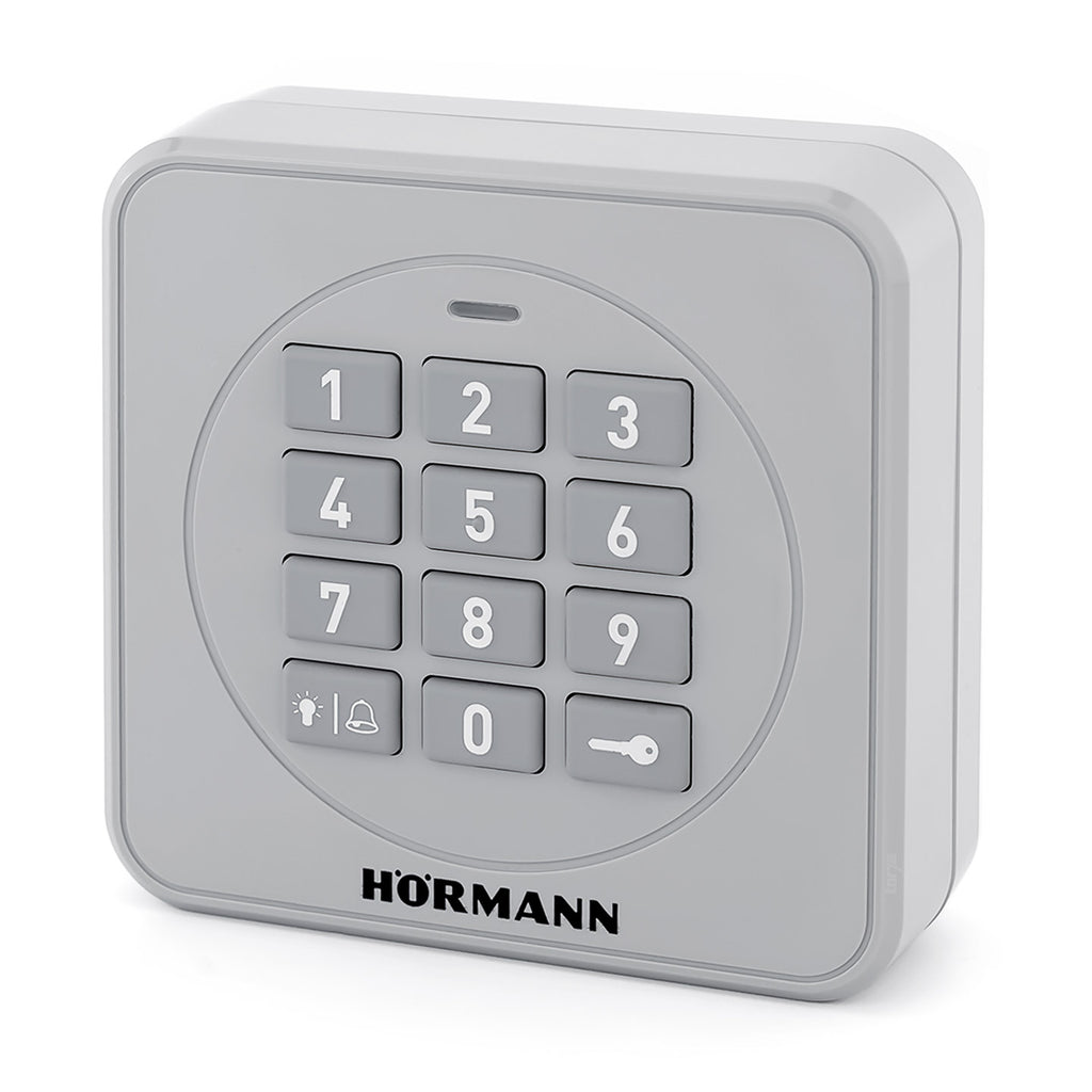 Hörmann radiocodeschakelaar FCT3-1 BS-868 handzender met knoppen, voor draadloze garagedeurbediening, perspectief van voren
