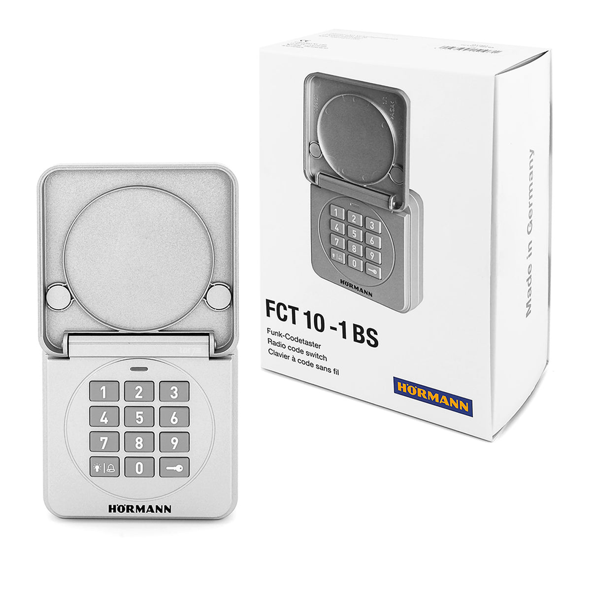 Hörmann radiocodeschakelaar FCT10-1 BS handzender met verpakking, draadloze afstandsbediening voor automatische deuren